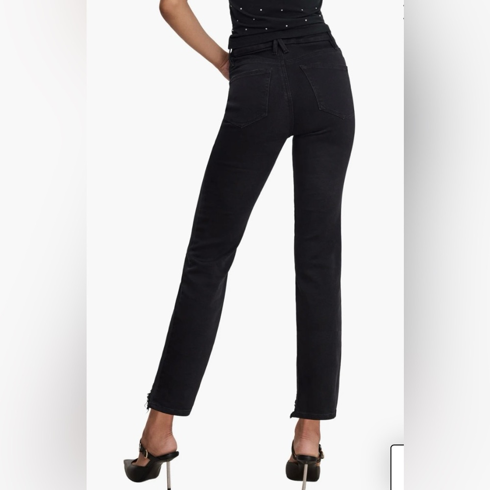 Black Straight Leg Jeans, Good American